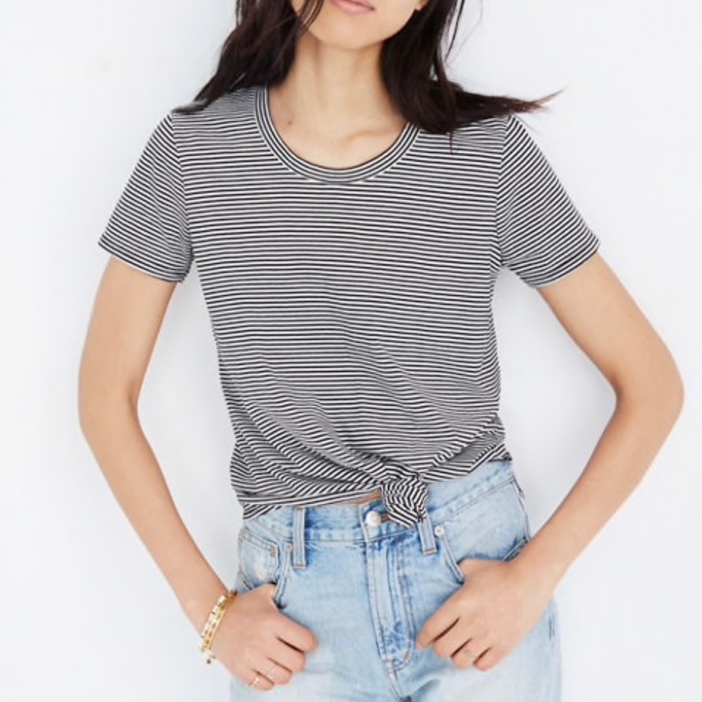 Madewell knot tee in stripe